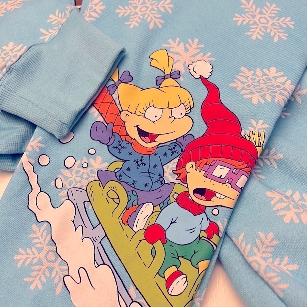 Nickelodeon New NWT Rugrats Winter Scene sweatsuit Kid's Size Large - Picture 4 of 11
